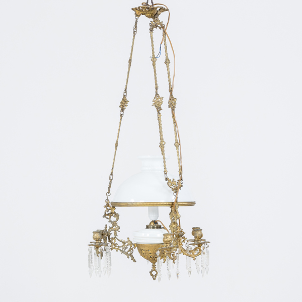 TAKFOTOGENLAMPA, bronserat gjutgods, 1800-/1900-tal