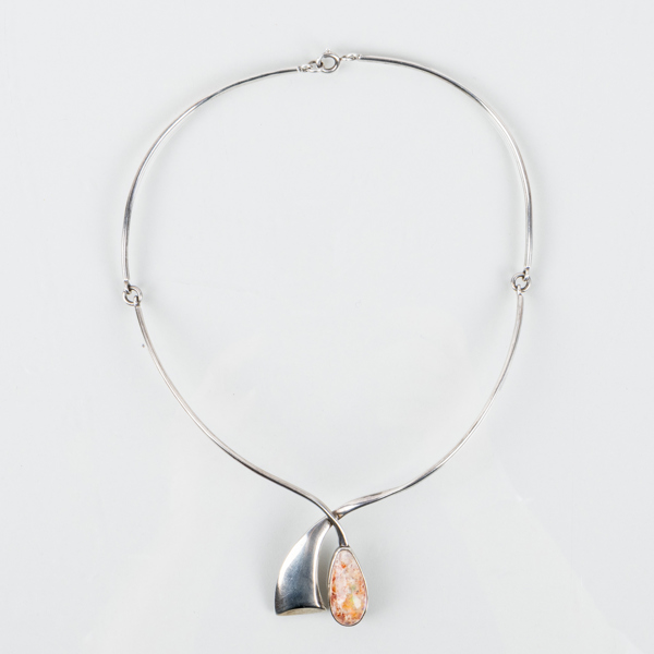 COLLIER, sterlingsilver och sten, Ateljé 15, Norrköping 1975