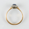 RING, 18k guld, med bla diamanter, 1962