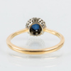 RING, 18k guld, med bla diamanter, 1962
