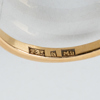 RING, 18k guld, med bla diamanter, 1962