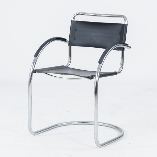 KARMSTOL, stålrör, sannolikt Italien, 1900-talets andra hälft 