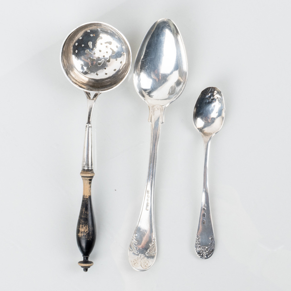 BESTICK, 3 st, silver, bla Gabriel Dahlberg, Lund 1848