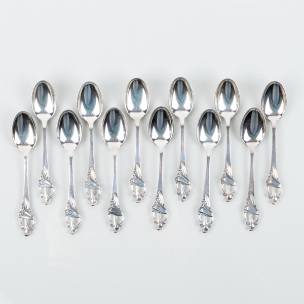 KAFFESKEDAR, 12 st, silver, 1900-tal
