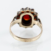 RING, förgyllt sterlingsilver, med granater, 1900-tal