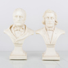 SKULPTURER, 2 st, konstmassa, Wagner och Chopin, 1900-tal