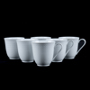 LOUISE ADELBORG, 6 st, kaffekoppar, porslin, "Swedish Grace", Rörstrand