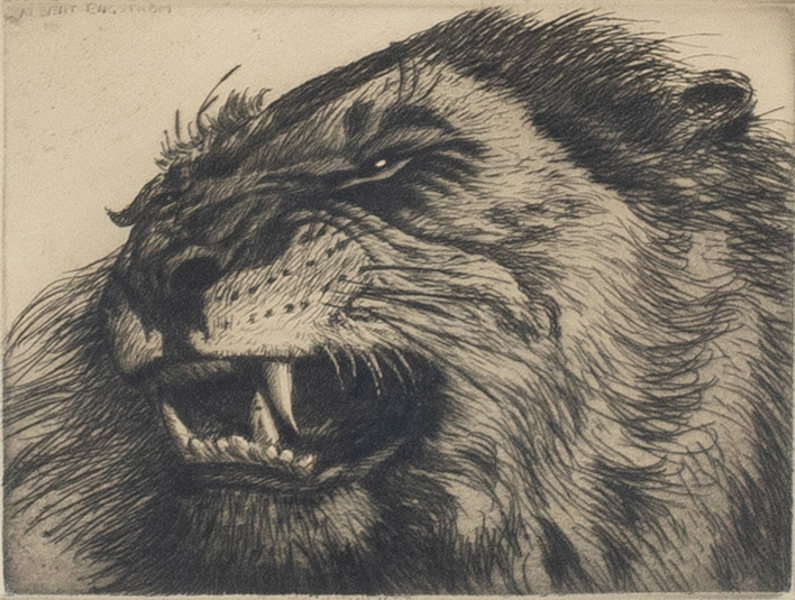 ALBERT ENGSTRÖM (1869-1940), etsning, signerad