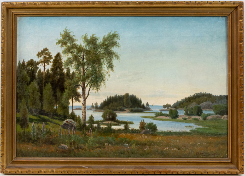 CARL AUGUST FAHLGREN (1819-1905), olja på duk, signerad och daterad 1883