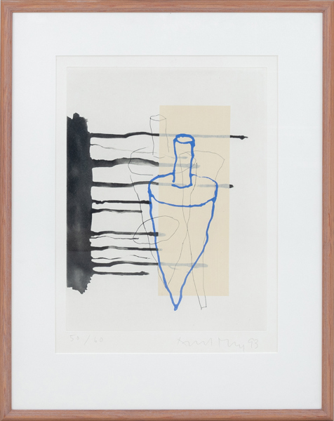 ALBERT MERTZ (Danmark, 1920-1990), färgetsning, numrerad 50/60, signerad och daterad 93