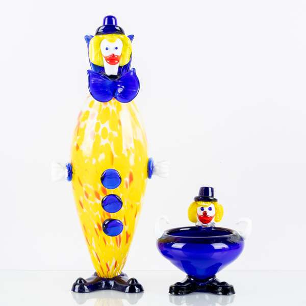 FIGUR OCH SKÅL, glas, RBA, Olofström, 1900-talets andra hälft