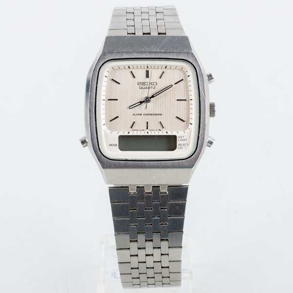 SEIKO, armbandsur, stål, Alarm Chronograph, Japan