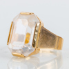 RING, 18k guld, med bergkristall, svenska stämplar 1997, tot vikt ca 11 g