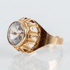 ARTO MYLLYOJA, ring, 14k guld, med bergkristall, Åbo, Finland 1972