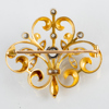 BROSCH, 23k guld, 1800-/1900-tal, med gammalslipade och rosenslipade diamanter