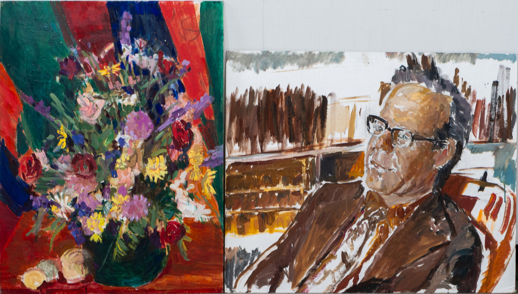 OKÄND KONSTNÄR, 2 st, oljor på pannå, osignerade