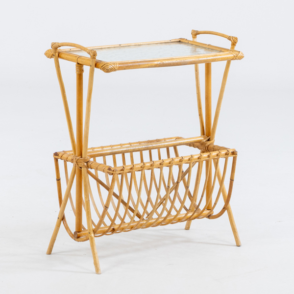 SIDOBORD, rotting och bambu, 1900-talets mitt