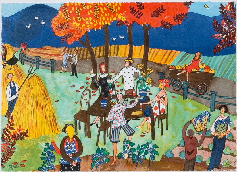 MARIKA LANG (född 1961), färglitografi, signerad och numrerad 59/250