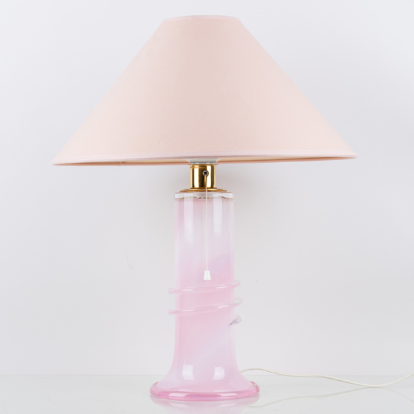 BORDSLAMPA, glas, Studio Åhus, 1985, signerad