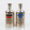 SALT- OCH PEPPARSTRÖARE, silver, "Absolut vodka", 1980-tal