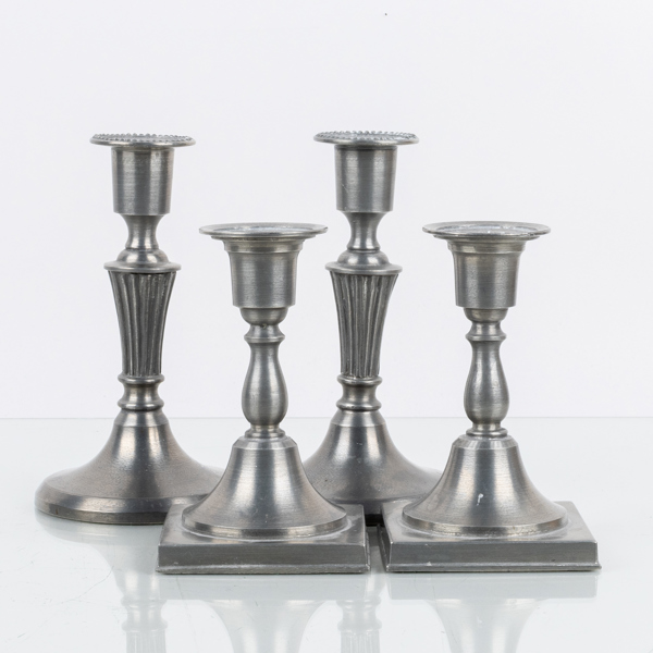 LJUSSTAKAR, 2 par, tenn, 1900-tal