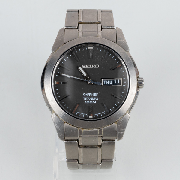 SEIKO, herrarmbandsur, stål, Sapphire Titanium 100M