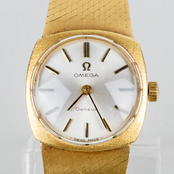OMEGA, herrarmbandsur, 18k guld, Genève