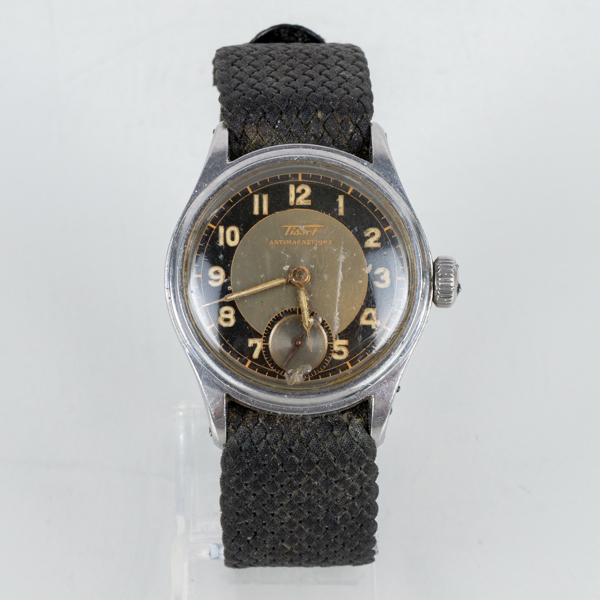 TISSOT, herrarmbandsur, stål, 1940-tal