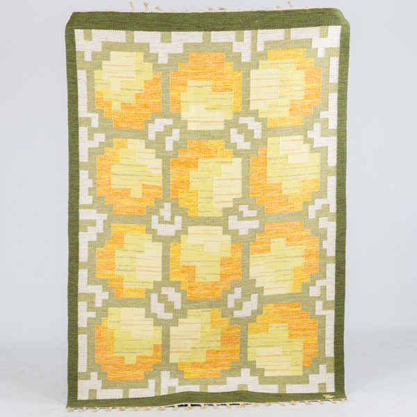 ERIK LUNDBERG, matta, rölakan, Vävaregården, Eringsboda, 1900-talets andra hälft, signerad, ca 206 x 140 cm