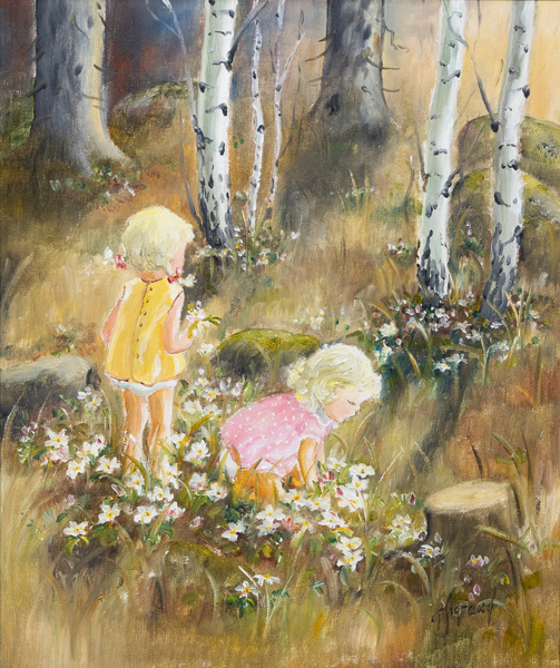 GUNVOR SIGRAND (född ?), olja på duk, signerad 