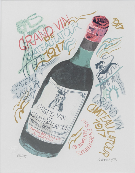 CATHARINA GÖTH, handkolorerat litografi, signerad och numrerad 236/299