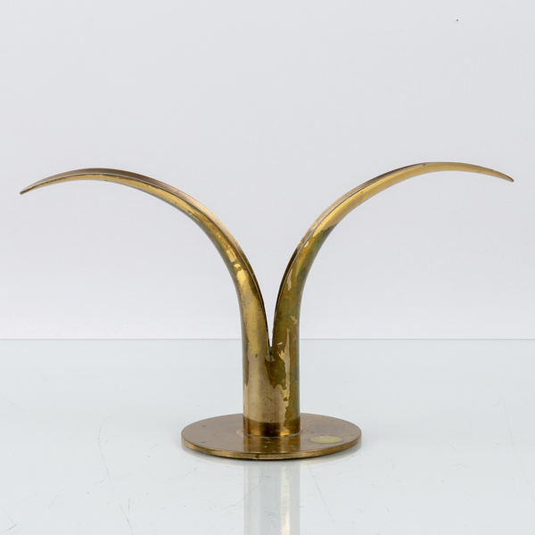 IVAR ÅLENIUS BJÖRK, ljusstake, "Liljan", mässing, Ystad Metall