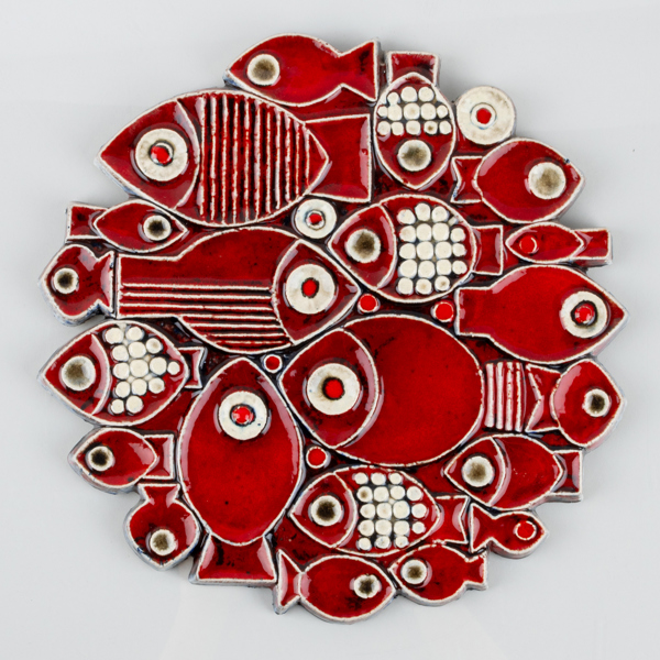 BRITT LOUISE SUNDELL, väggrelief, stengods, Gustavsberg