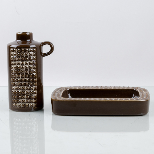 GUNNAR NYLUND, vas och fat,  porslin, "Kub", Rörstrand