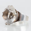 RING, silver, med bergkristall, Finland 1971