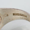 RING, silver, med bergkristall, Finland 1971