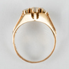 RING, 14k guld, med vita stenar, tot vikt ca 3,6 g 