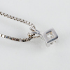 HALSKEDJA MED HÄNGE, 18k vitguld, med diamant, tot vikt ca 3,7 g 