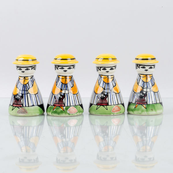 ANITA NYLUND, 4 st ströare, porslin, "Familjen Pepparsson", Jie Gantofta, 1900-talets mitt