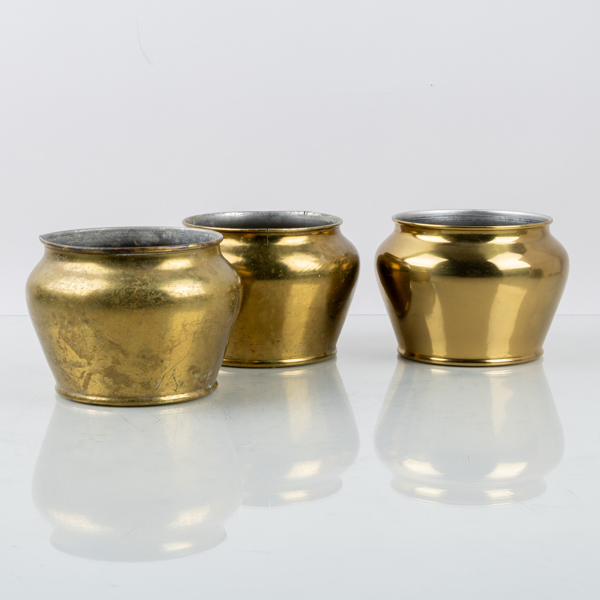 YTTERFODER, 3 st, mässing, 1900-talets första hälft