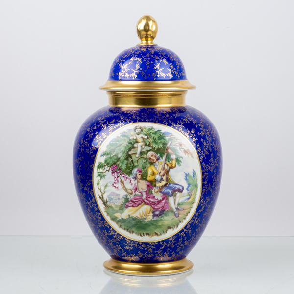 LOCKURNA, porslin, Bavaria, 1900-talets mitt