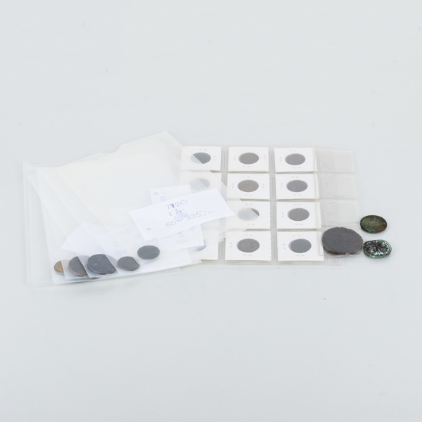 SAMLING MYNT, 24 st, olika valörer, 1700-/1800-tal