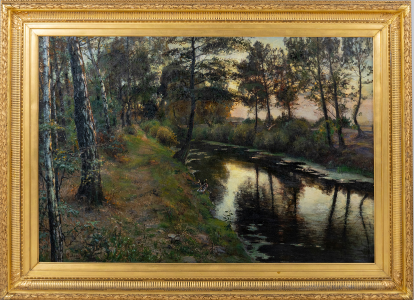 OIDENTIFIERAD KONSTNÄR, olja på duk, 1800-/1900-tal, signerad Söborg