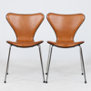 ARNE JACOBSEN, 6 st stolar, "Sjuan", för Fritz Hansen, tillverkade 2016