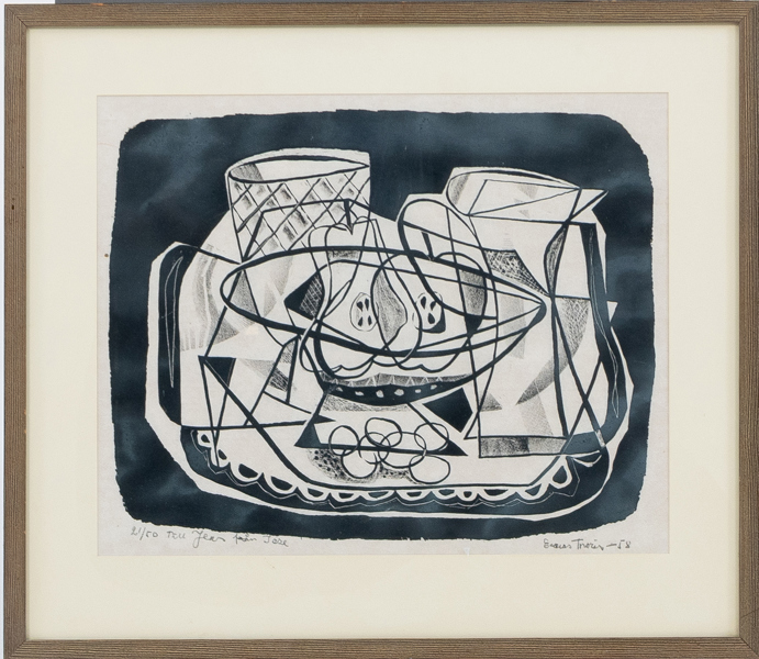 ESAIAS THORÉN (1901-1981), litografi, signerad och daterad -58