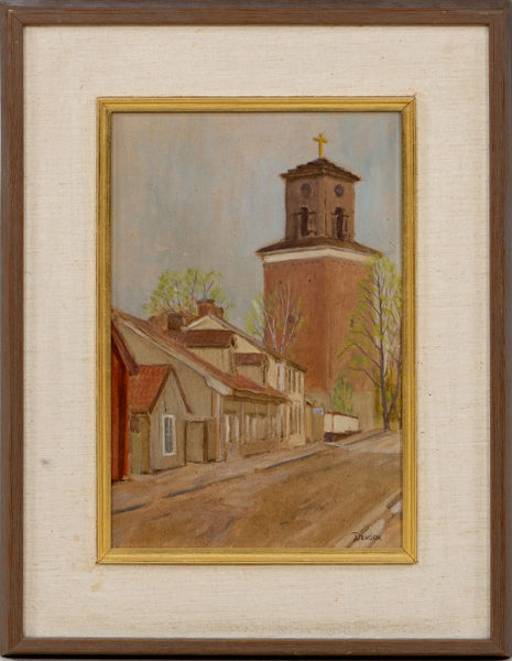 UNO DEWOON (1909-1988), olja på pannå, signerad