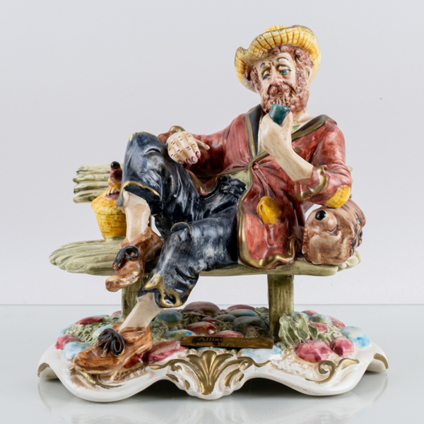 FIGUR, porslin, Capo di Monte, Italien, 1900-talets andra hälft