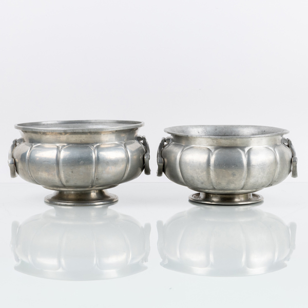 SKÅLAR, 1 par, tenn, 1931