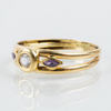 RING, 18k guld, med stenar, sannolikt sent 1900-tal