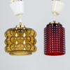 HALLAMPOR, 2 st, glas, 1900-talets andra hälft